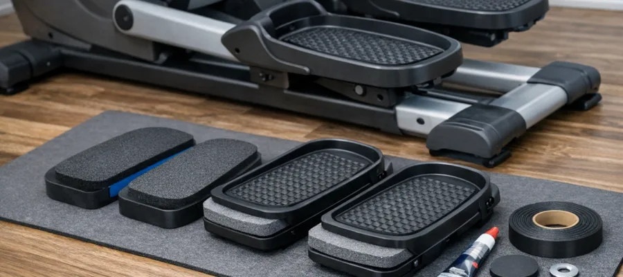 Crosstrainer leiser machen: Silent-Pedale und gedaempfte Trittflaechen bauen