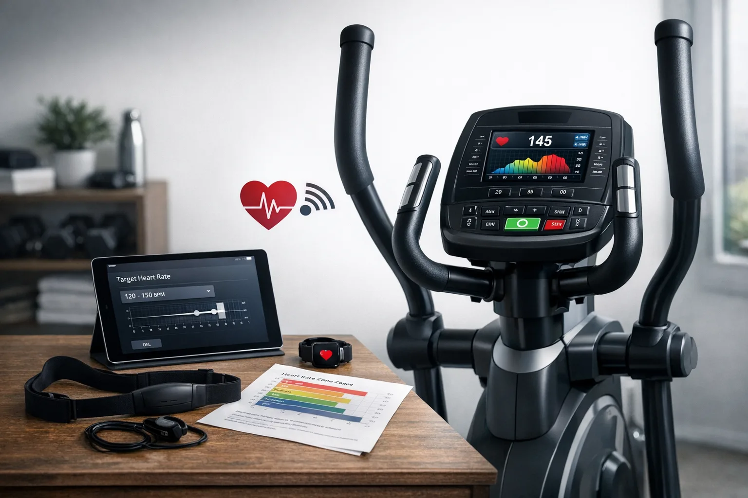 Crosstrainer pulsgesteuertes Training einrichten und nutzen